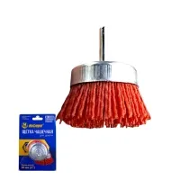 Щетка для дрели чашечная нейлоновая 50 мм, 2", со шпилькой, "MAXIMUM" MX 18259